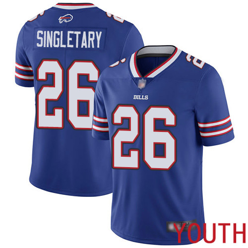 Youth Buffalo Bills #26 Devin Singletary Royal Blue Team Color Vapor Untouchable Limited Player NFL Jersey
